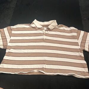 Hollister stripped shirt large.